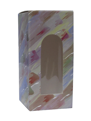 Earth Brush design folding carton box with window. Size 1.5\x 1.5