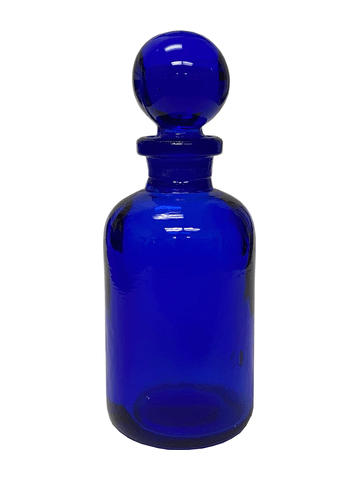 Apothecary style  15 ml blue glass bottle with blue glass stopper.