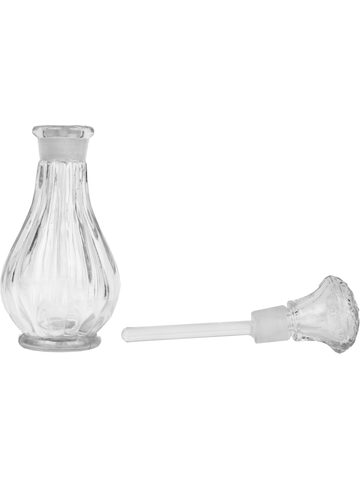 Clear Genie glass bottle. Capacity: 1.14oz (32ml)