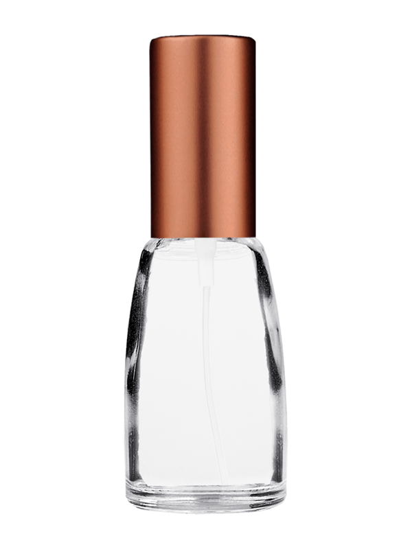 Bell design 10ml Clear glass bottle with matte copper spray.