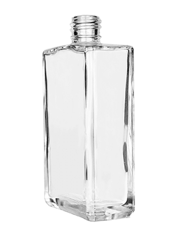 Elegant design 100 ml, 3 1/2oz  clear glass bottle  with black vintage style bulb sprayer with shiny silver collar cap.