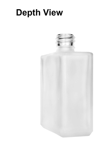 Elegant design 30 ml, clear glass bottle with sprayer and shiny silver cap.