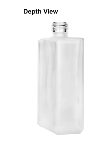 Elegant design 100 ml, 3 1/2oz frosted glass bottle with black vintage style bulb sprayer with shiny silver collar cap.