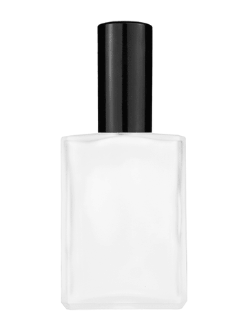 Elegant design 30 ml, Frosted glass bottle with sprayer and black cap.