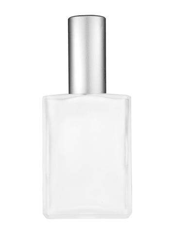 Elegant design 30 ml, Frosted glass bottle with sprayer and matte silver cap.