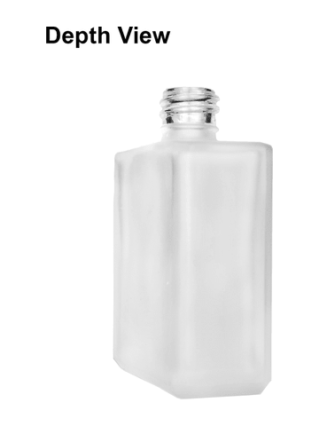 Elegant design 60 ml, 2oz frosted glass bottle with ivory vintage style bulb sprayer with shiny gold collar cap.