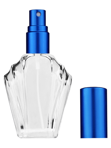 Flair design 13ml Clear glass bottle with matte blue spray.