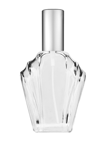 Flair design 13ml Clear glass bottle with matte silver spray.