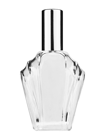 Flair design 13ml Clear glass bottle with shiny silver spray.