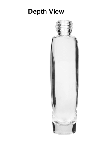 Grace design 55 ml, 1.85oz  clear glass bottle  with shiny black spray pump.