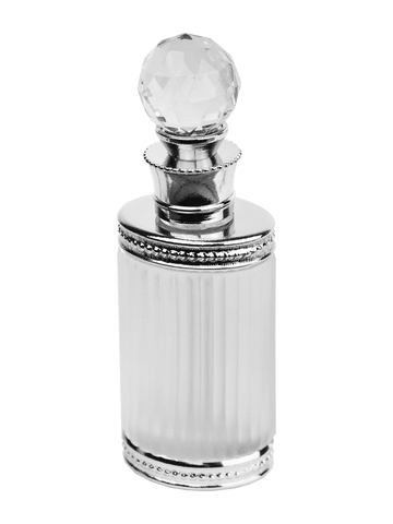 Royal cylinder bottle with Crystal Cap with glass applicator.Capacity: Approx 11ml