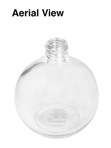 Round design 78 ml, 2.65oz  clear glass bottle  with Gold vintage style bulb sprayer with tasseland shiny gold collar cap.