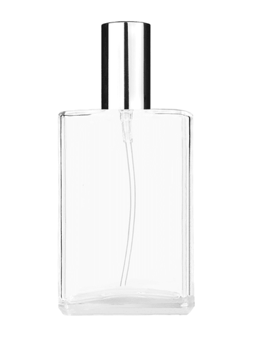 Elegant design 100 ml, 3 1/2oz  clear glass bottle  with shiny silver lotion pump.