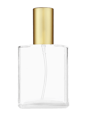 Elegant design 60 ml, 2oz  clear glass bottle  with matte gold lotion pump.