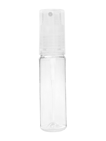 Plastic Bottle with Clear Spray Top and Clear Cap. Capacity: 10ml (1/3oz)